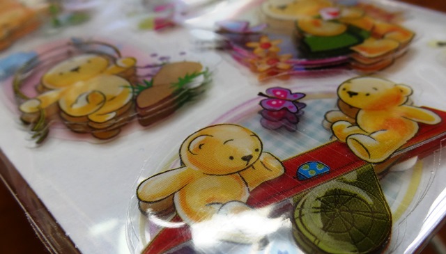 boutique-scrapbooking-elaia-stickers ours 3d-scenes champetres